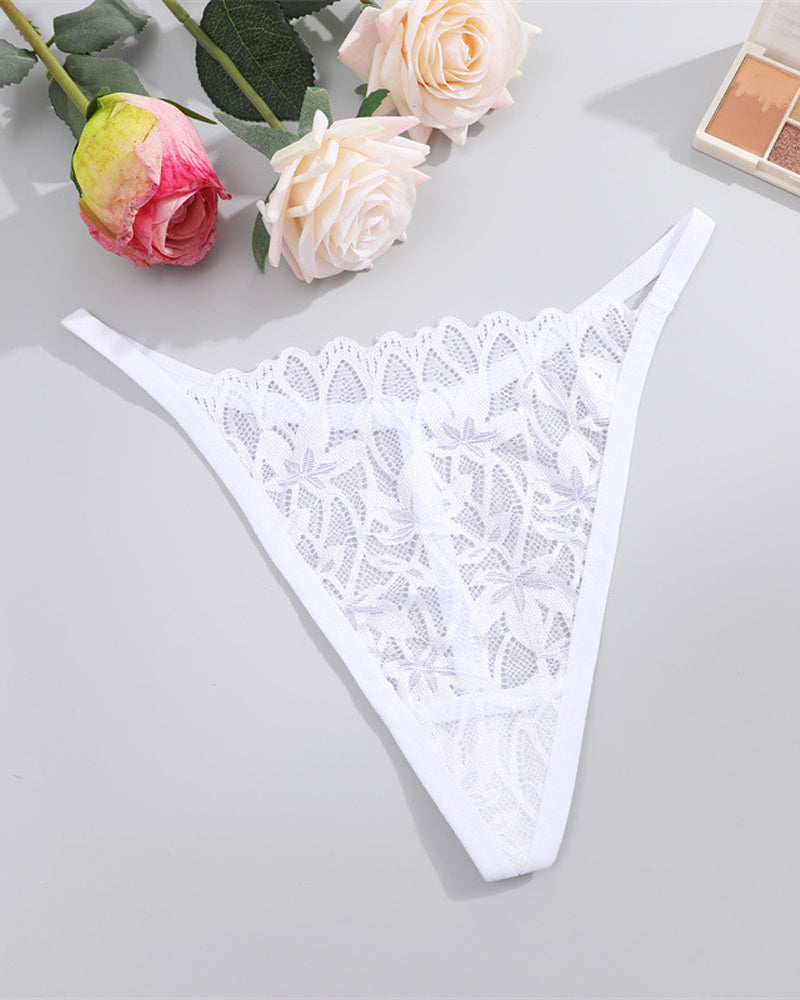 Low-Rise Breathable Lace Seamless String T-Back