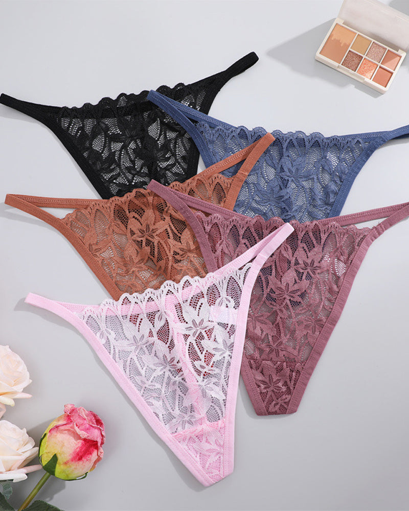 Low-Rise Breathable Lace Seamless String T-Back