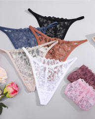 Low-Rise Breathable Lace Seamless String T-Back