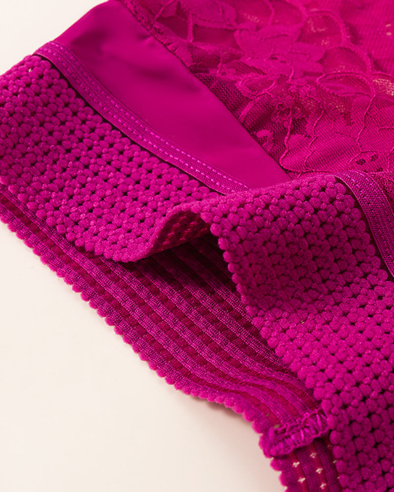 Women's Mesh See-Through Flower Lace Comfortable Panties