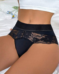 Women's Mesh See-Through Flower Lace Comfortable Panties
