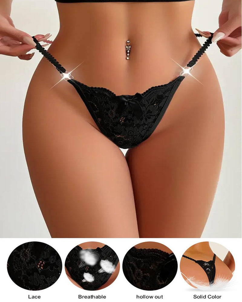 Women's Floral Lace Translucent Thong