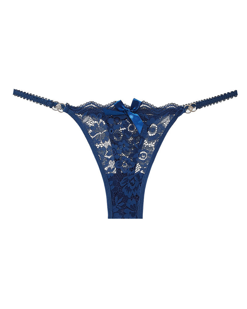 Women's Floral Lace Translucent Thong