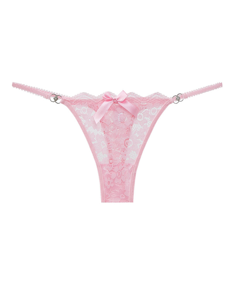 Women's Floral Lace Translucent Thong