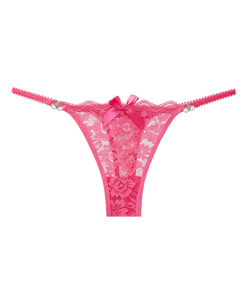 Women's Floral Lace Translucent Thong