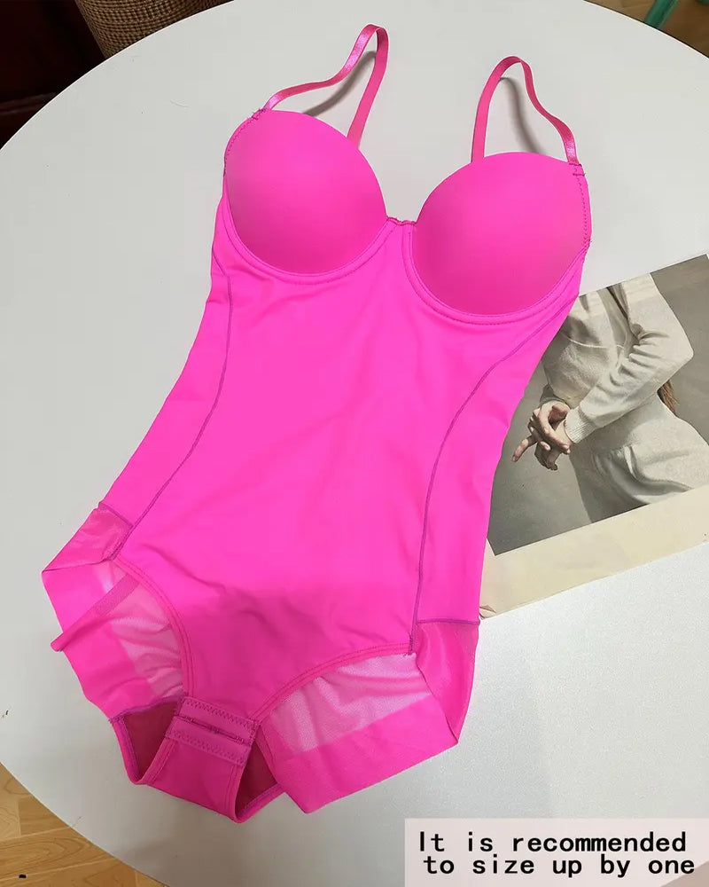 Women's Tummy-Control Sleeveless Tube Top Hip Lace One-Piece Body Shaper