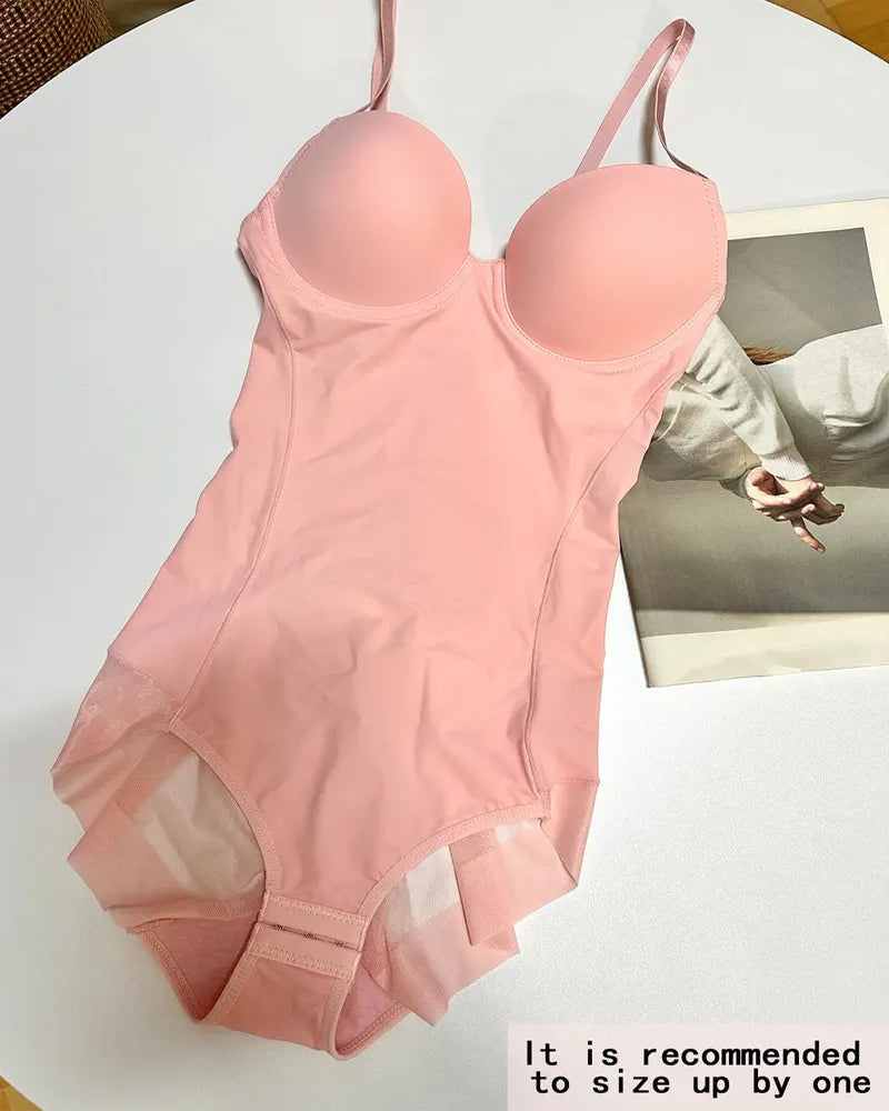 Women's Tummy-Control Sleeveless Tube Top Hip Lace One-Piece Body Shaper