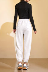 Gainsboro Drawstring Hem Joggers