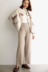 Fulvio Beige Premium Wool Single Breast Coat