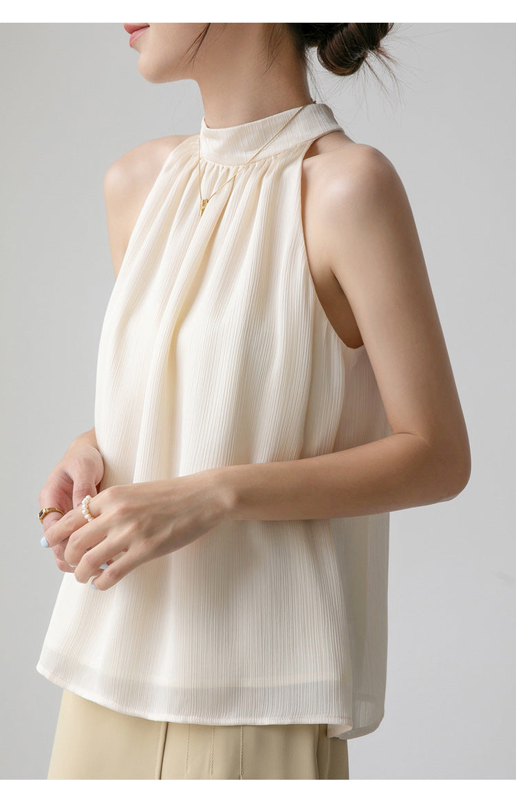 Halter Neck Suspender Sleeveless Vest.