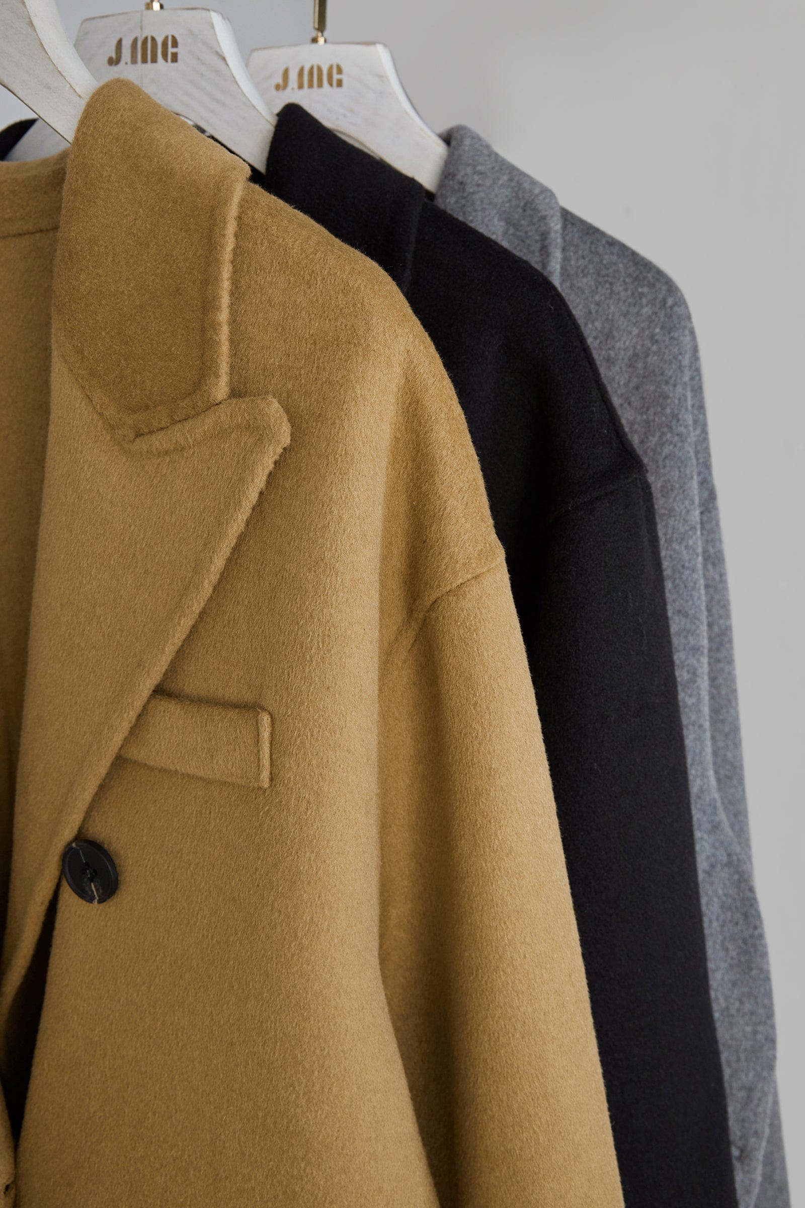 Peru Premium Wool Double-Breasted Longline Coat