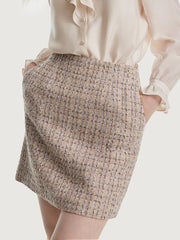 A-line Tweed Mini Skirt