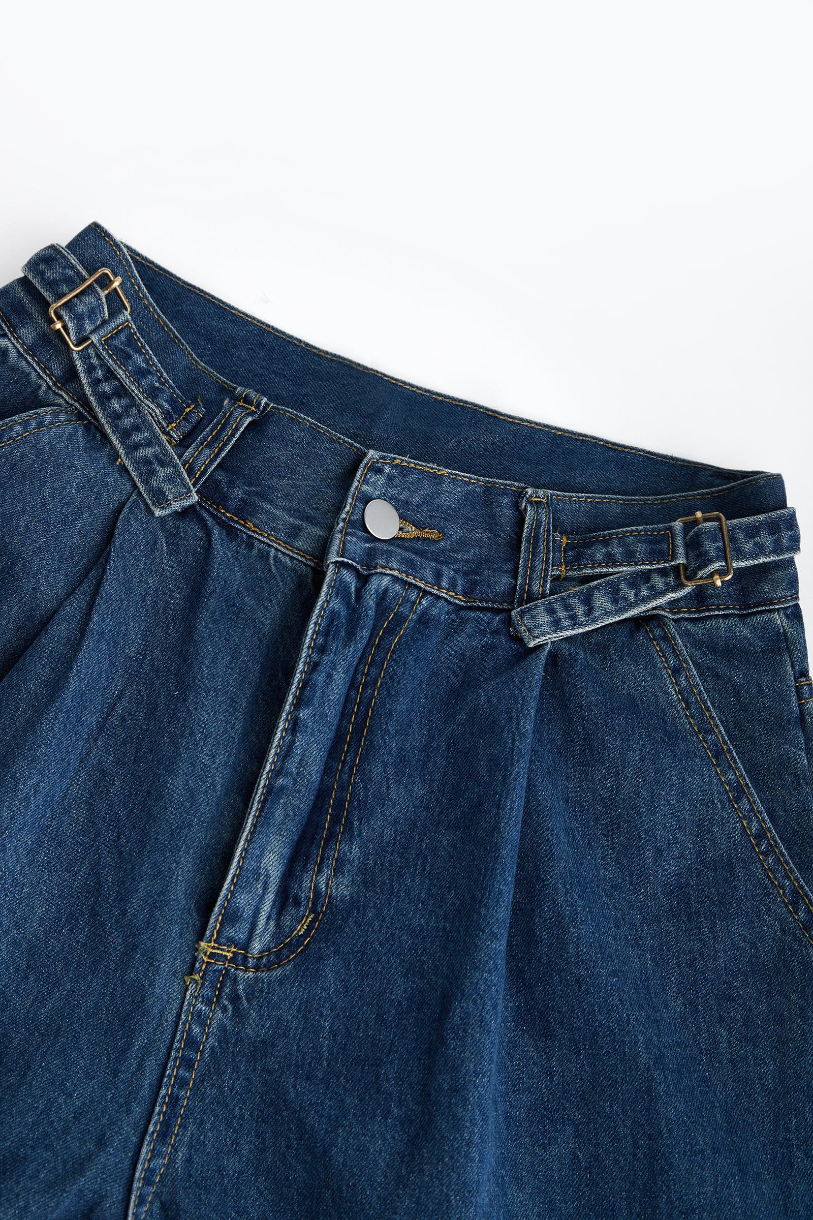 Royal Blue Full-Length Wide Leg Jeans