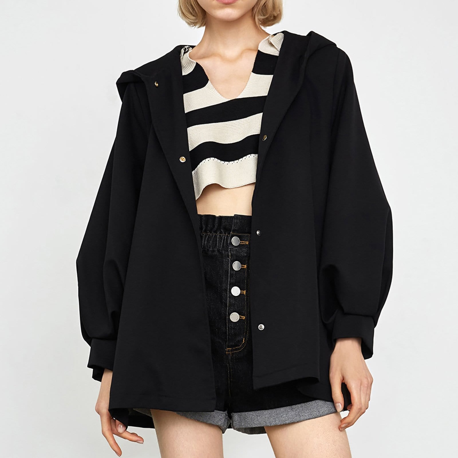 Ophilia Black Belt Trench Jacket