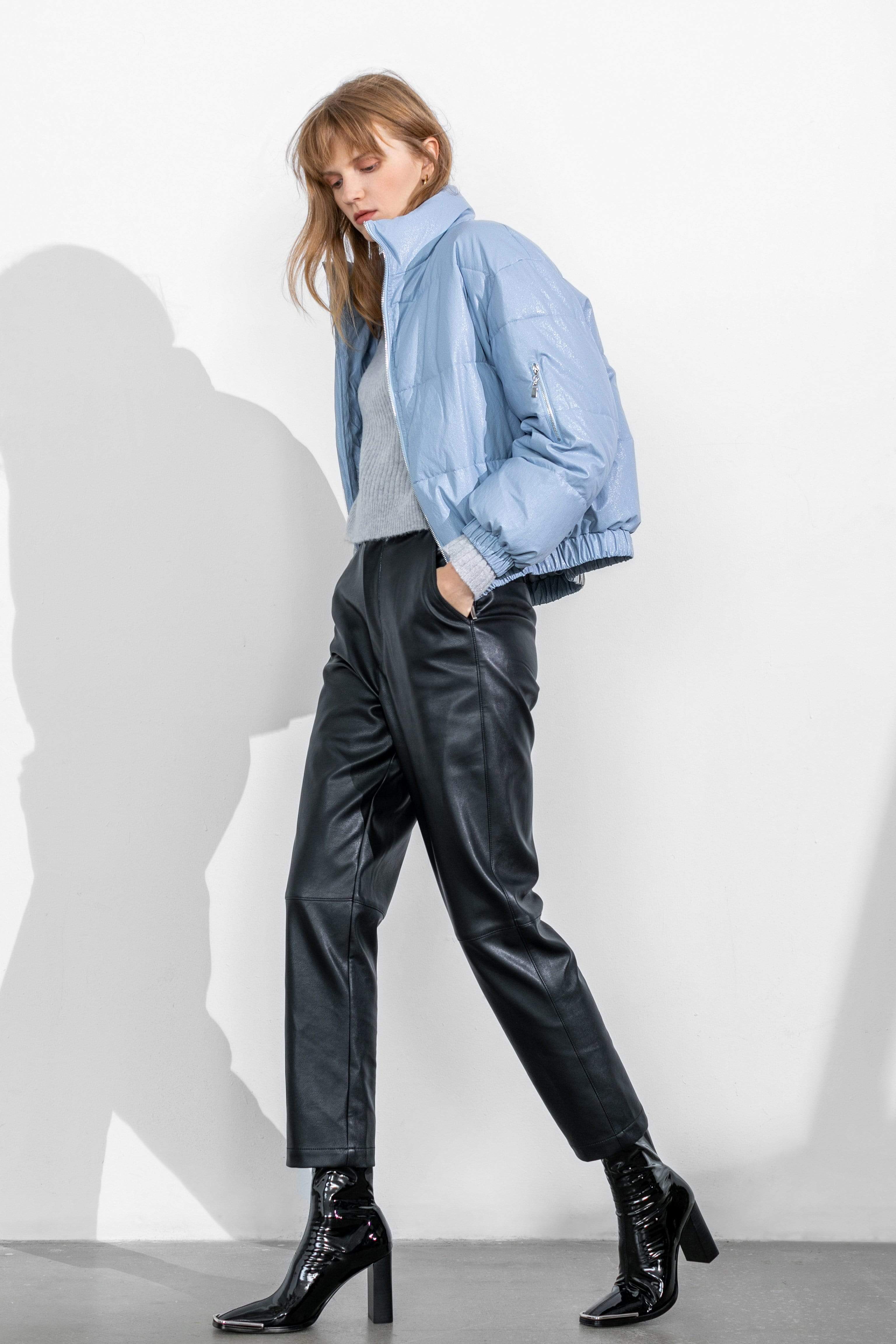 Slick Blue Puffer Jacket