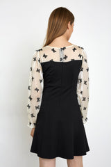 Rileigh Black A-Line Mini Dress