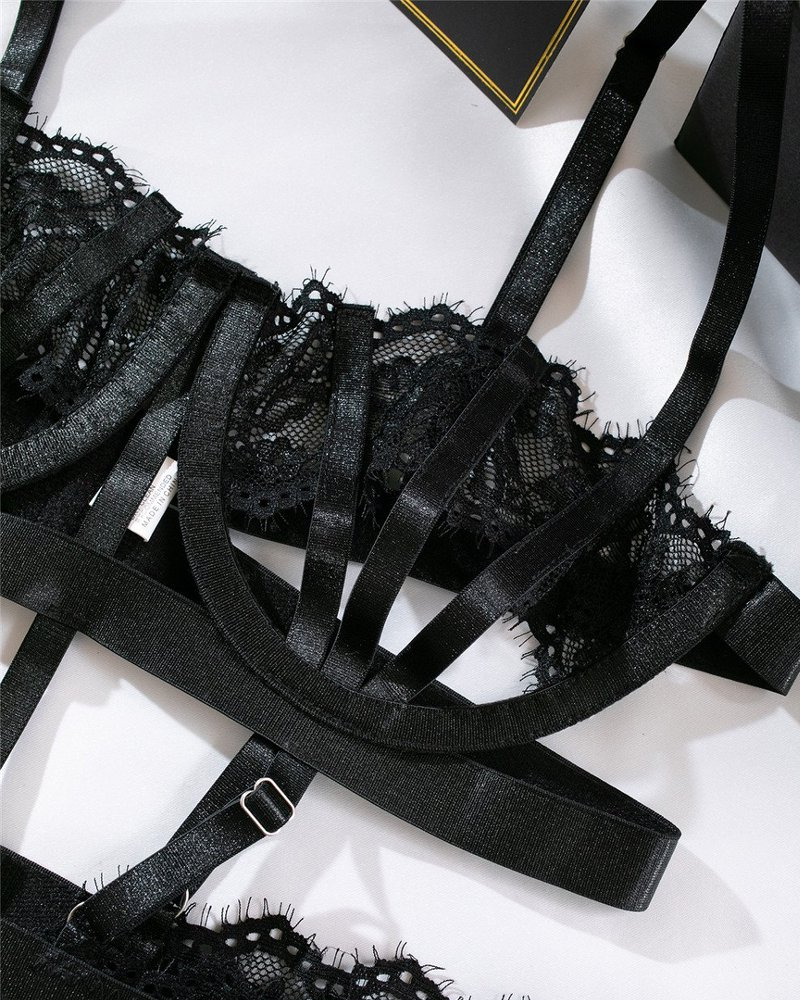 Lace Embroidered Sheer Cut-Out Teddy Bodysuit