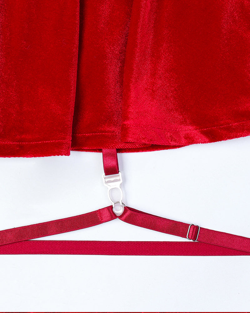 Christmas Velvet Heart Decoration Suit