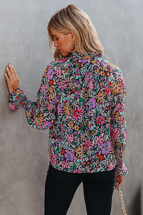 Bring Your Love Print Long Sleeve Top