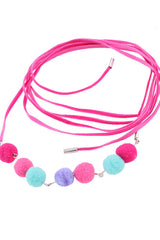 Pink Sphere  Fluffy Choker