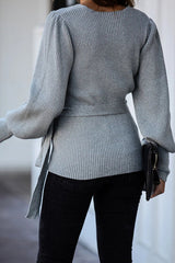 Dressed To Chill Long Sleeve Wrap Sweater - 2 Colors