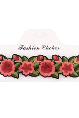 Floral Embroidered Choker
