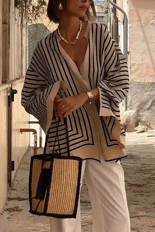 With Ease Striped Long Sleeve Top