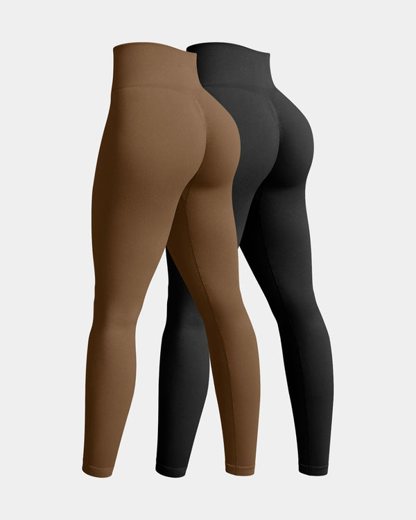 Seamless High Waist Butt Liftings Yoga Leggings2 Pieces