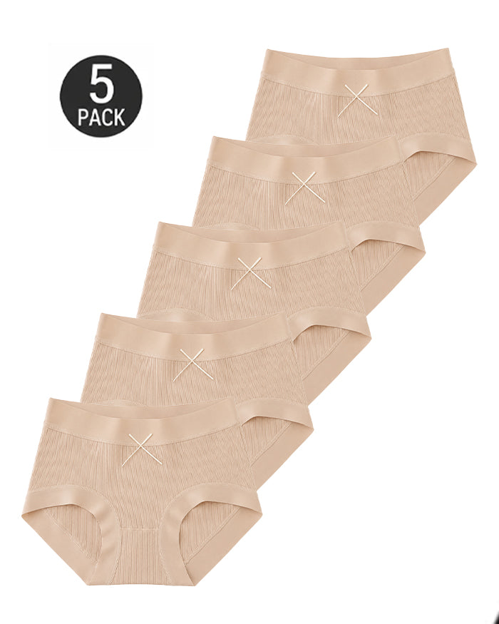 5-Pack Cotton Soft Stretchy Seamless Briefs