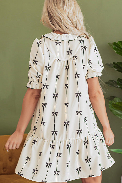 Morning in Mallorca Print Mini Dress