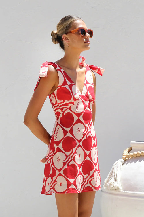 Your Sweetie Print Tie-Strap Mini Dress - 3 Colors