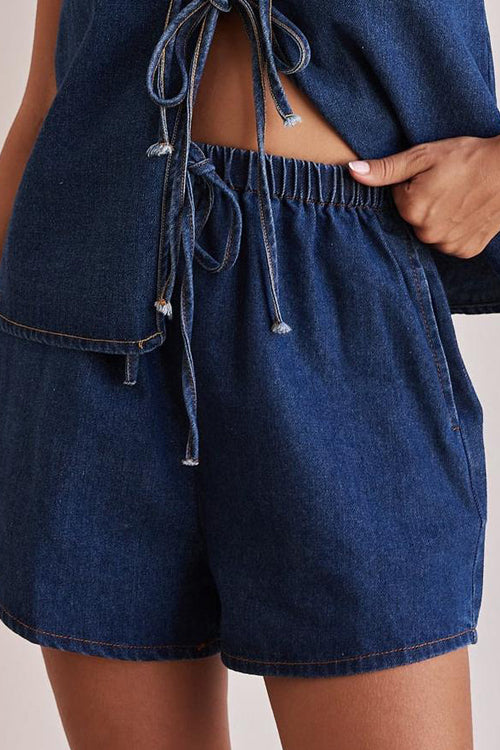 Unexpected Time Denim Two-Piece Suit - 2 Colors