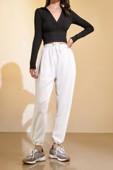 Gainsboro Drawstring Hem Joggers