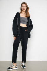 Hendrik Black Zip Up Hoodie