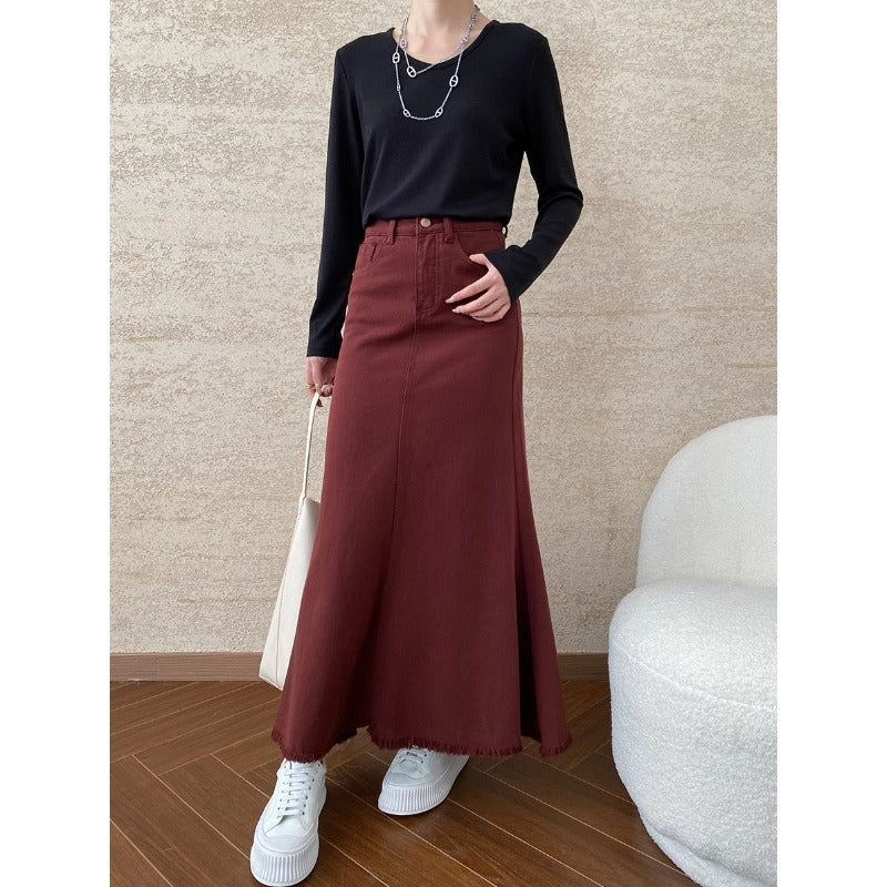 Simple Goose Egg Collar Slim Shoulder T-shirt Bottoming Shirt