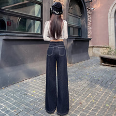High-Waist Wide Leg Denim Jeans for Women