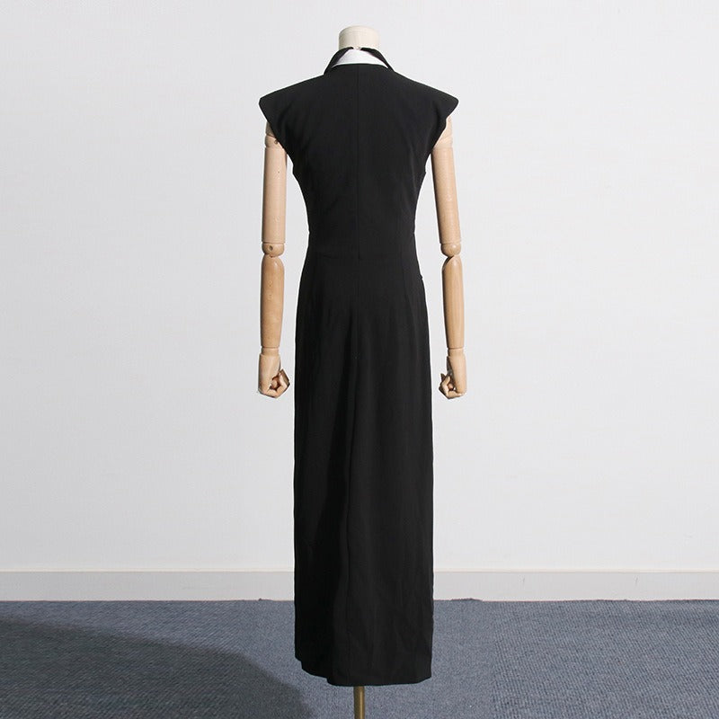 Party High Waist Lapel Dress