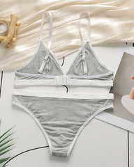 French Style Backless Bra Set