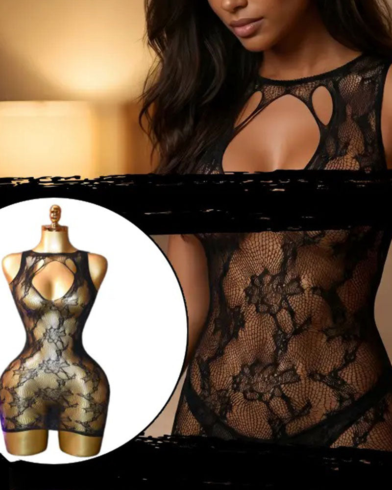 Lingerie Women's Net Stockings Open File One-piece Stockings Hollow Temptation