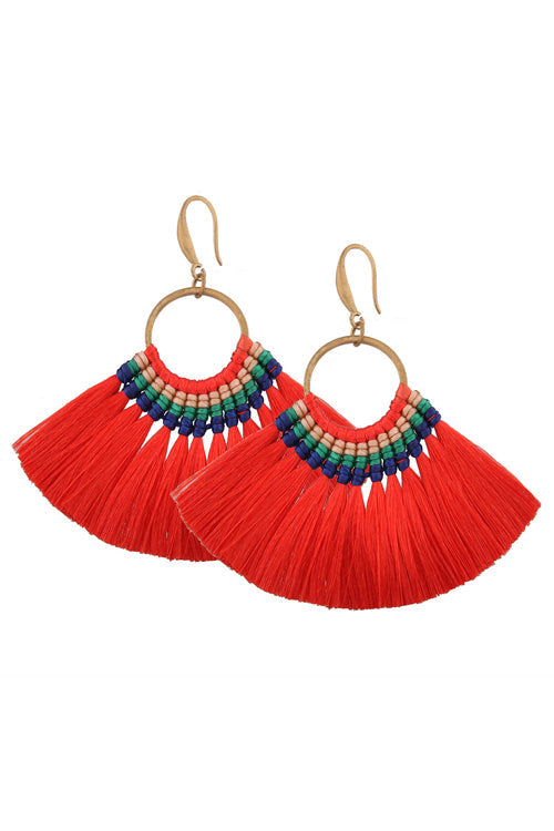 Tassel Drop Sector Earrings