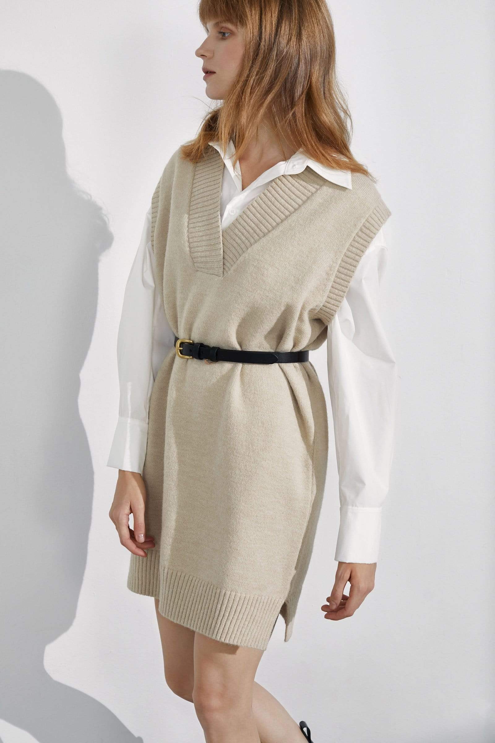 Essential Khaki Knit Vest