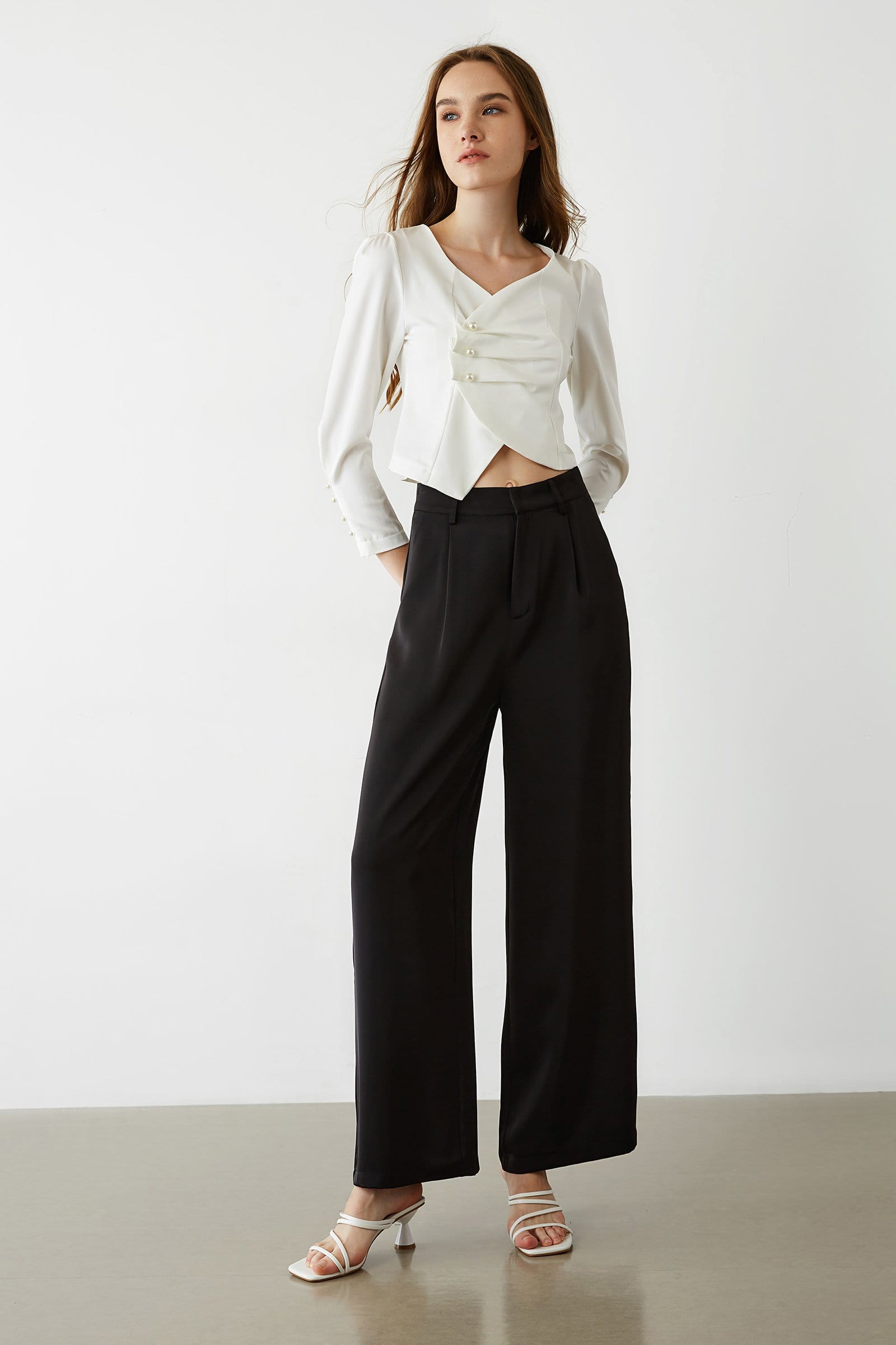 Montserrat Black Wide Leg Pants
