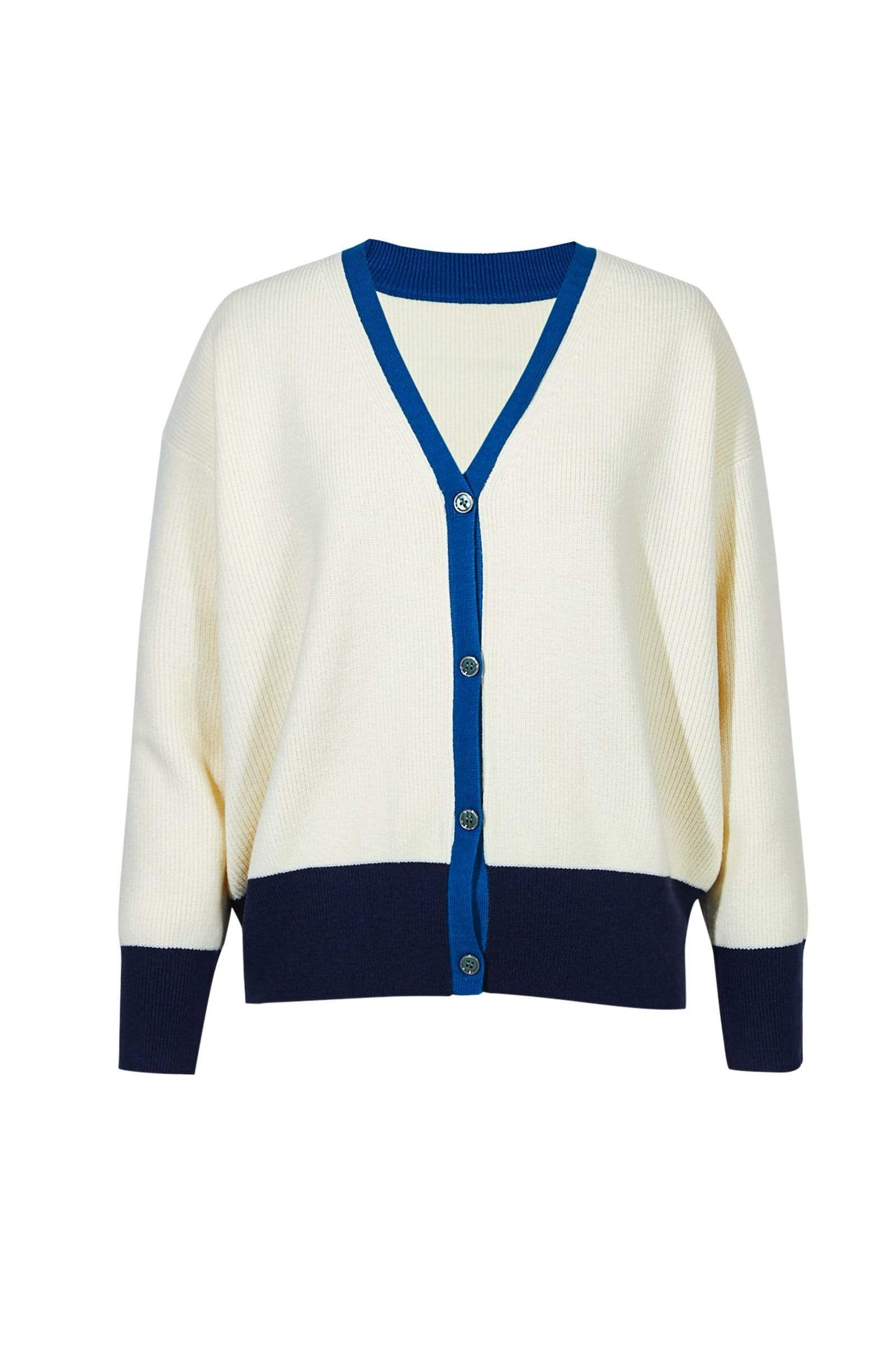 Dana Ivory Contrast Cardigan