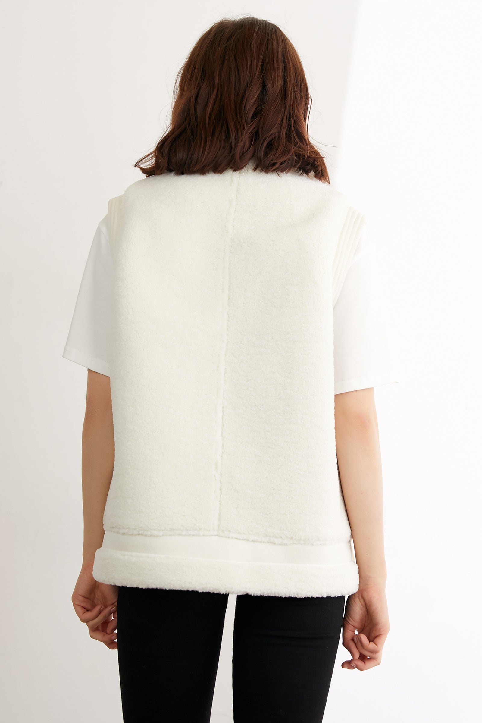 Evans Beige Teddy Vest