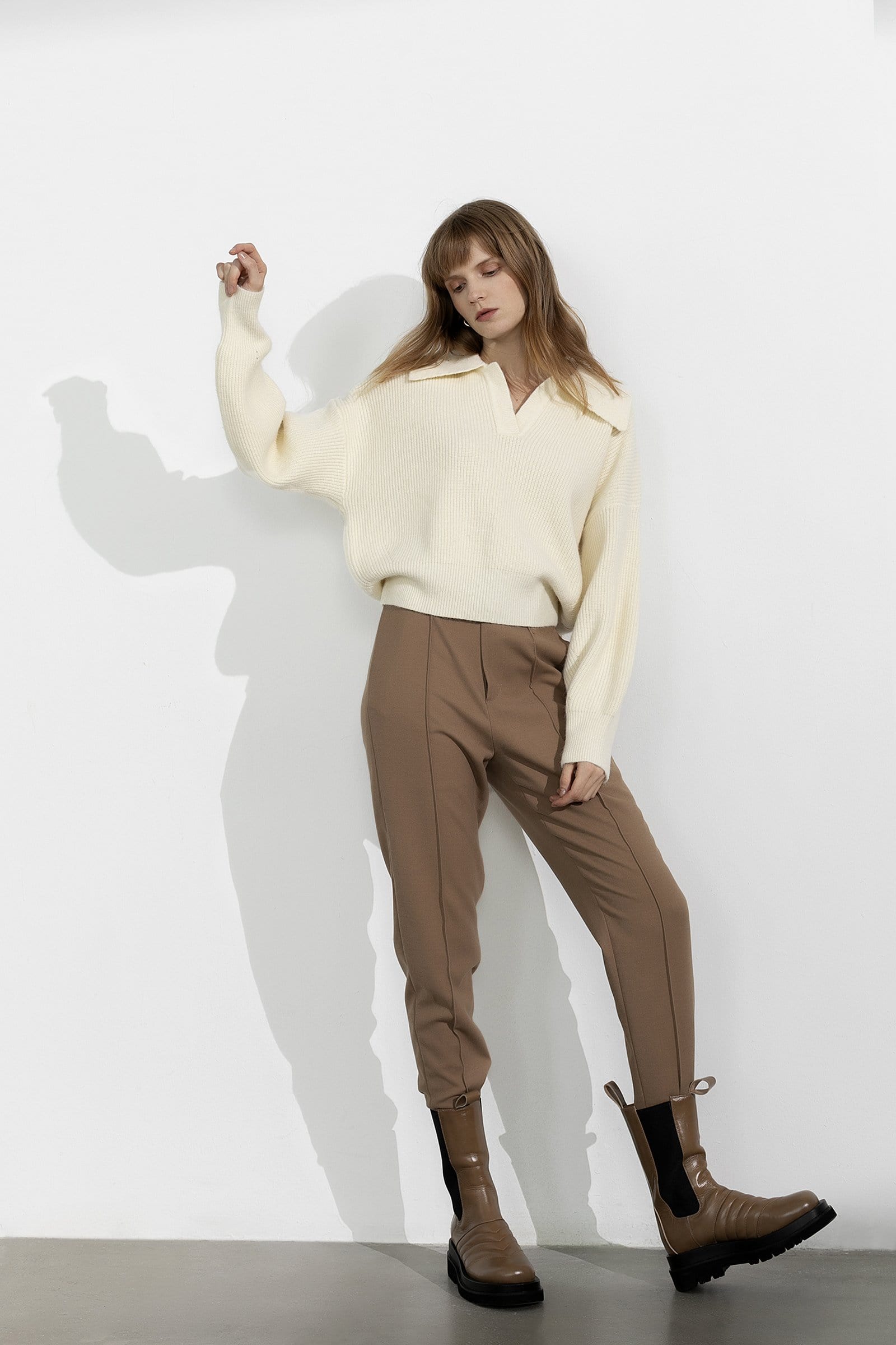 Henrietta Ivory Collared Sweater