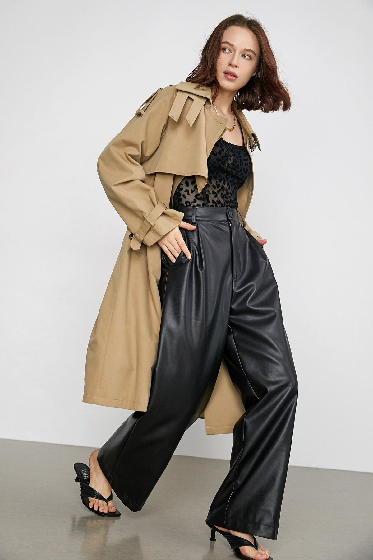 Sydel Wheat Belt Trench Coat