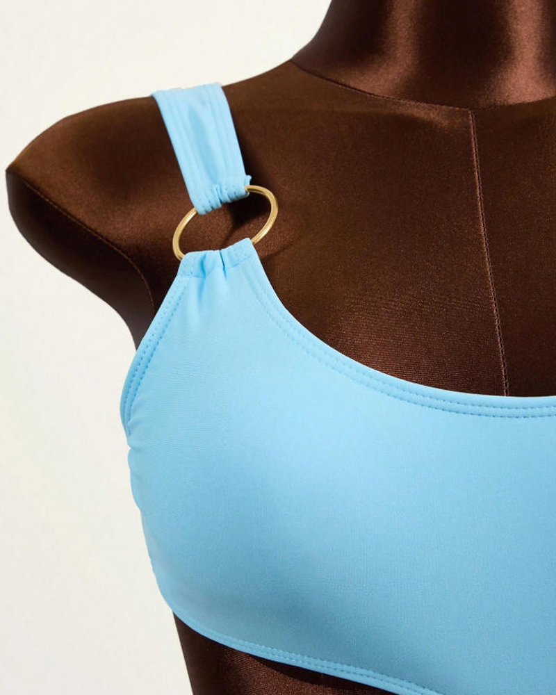 Sheer Mesh Backless Bikini with Cover-up Set
