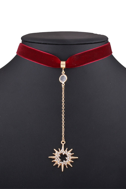 Velvet Moon&Sun Choker