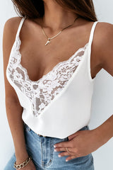 More Amour Lace Satin Cami Top - 2 Colors