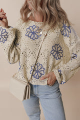 Casual Concept Crochet Knit Top